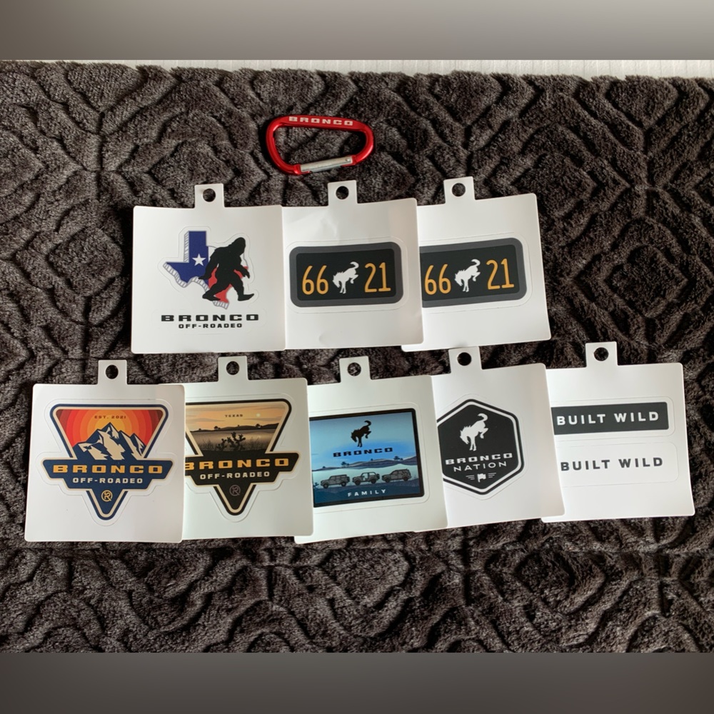 Ford Bronco stickers & carabiner